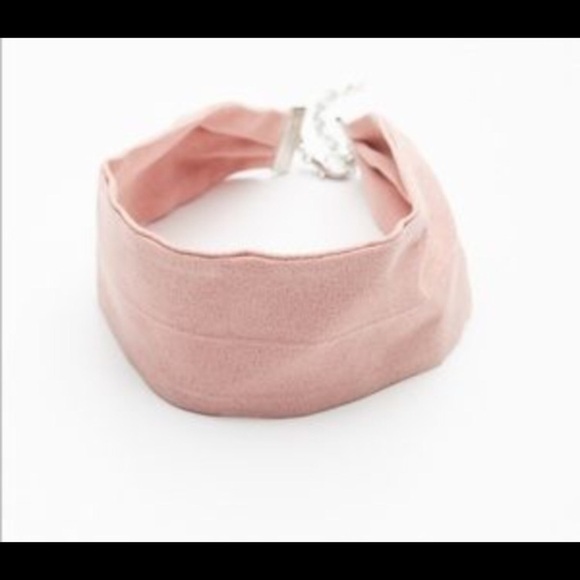 Free People Daisy June Suede Pink Choker - Picture 3 of 11
